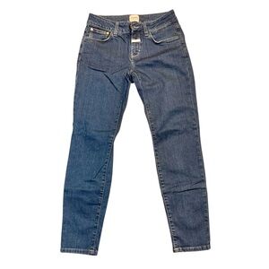 Brand Named Closed Blue Straight Leg Jeans with Classic Stitching Candiani Denim